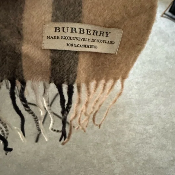 Burberry Tan and Black Checkered Scarf - Picture 2 of 3